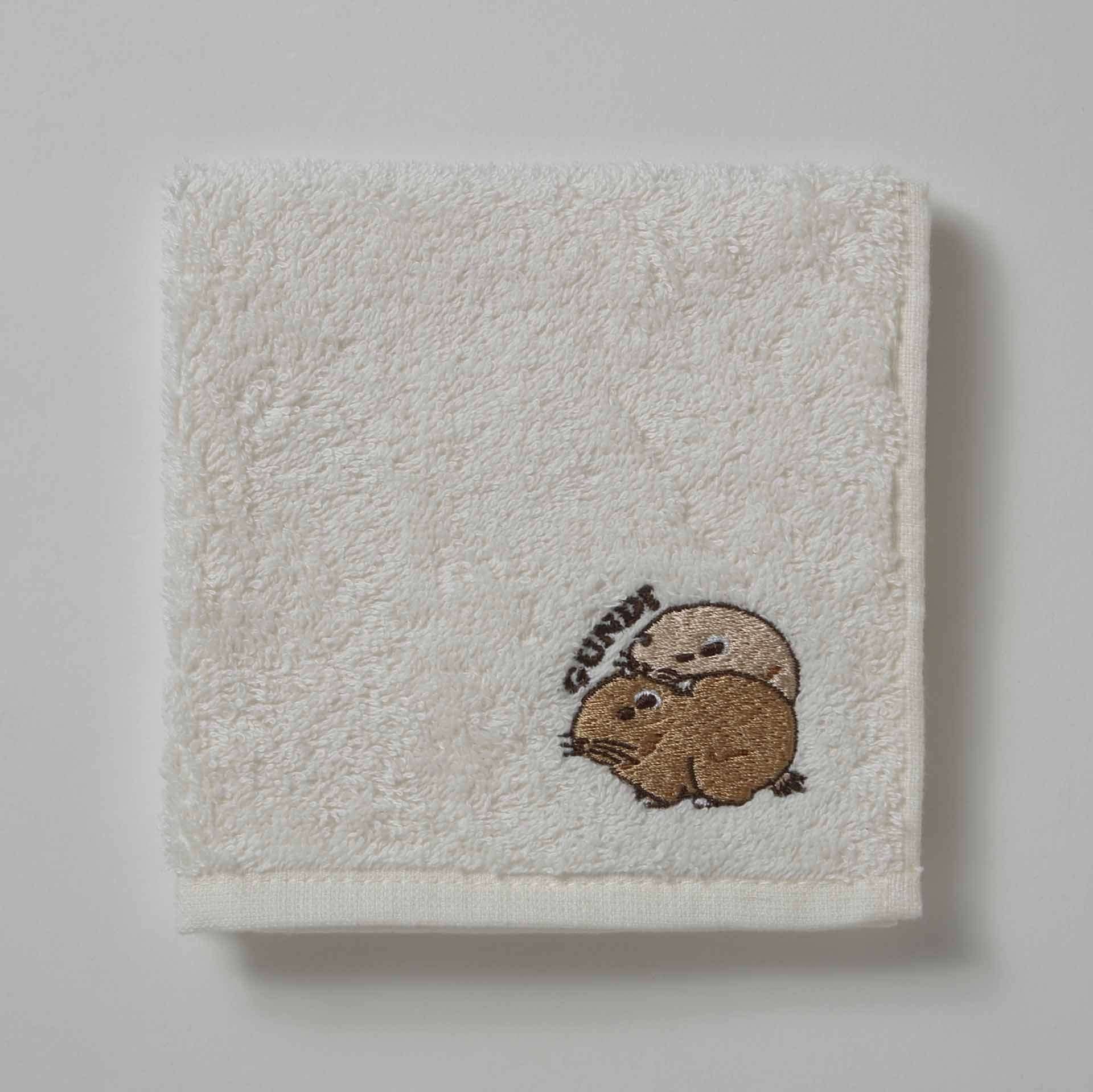 オリジナル】グンディ刺繍タオルハンカチ | 生物園オンラインショップ